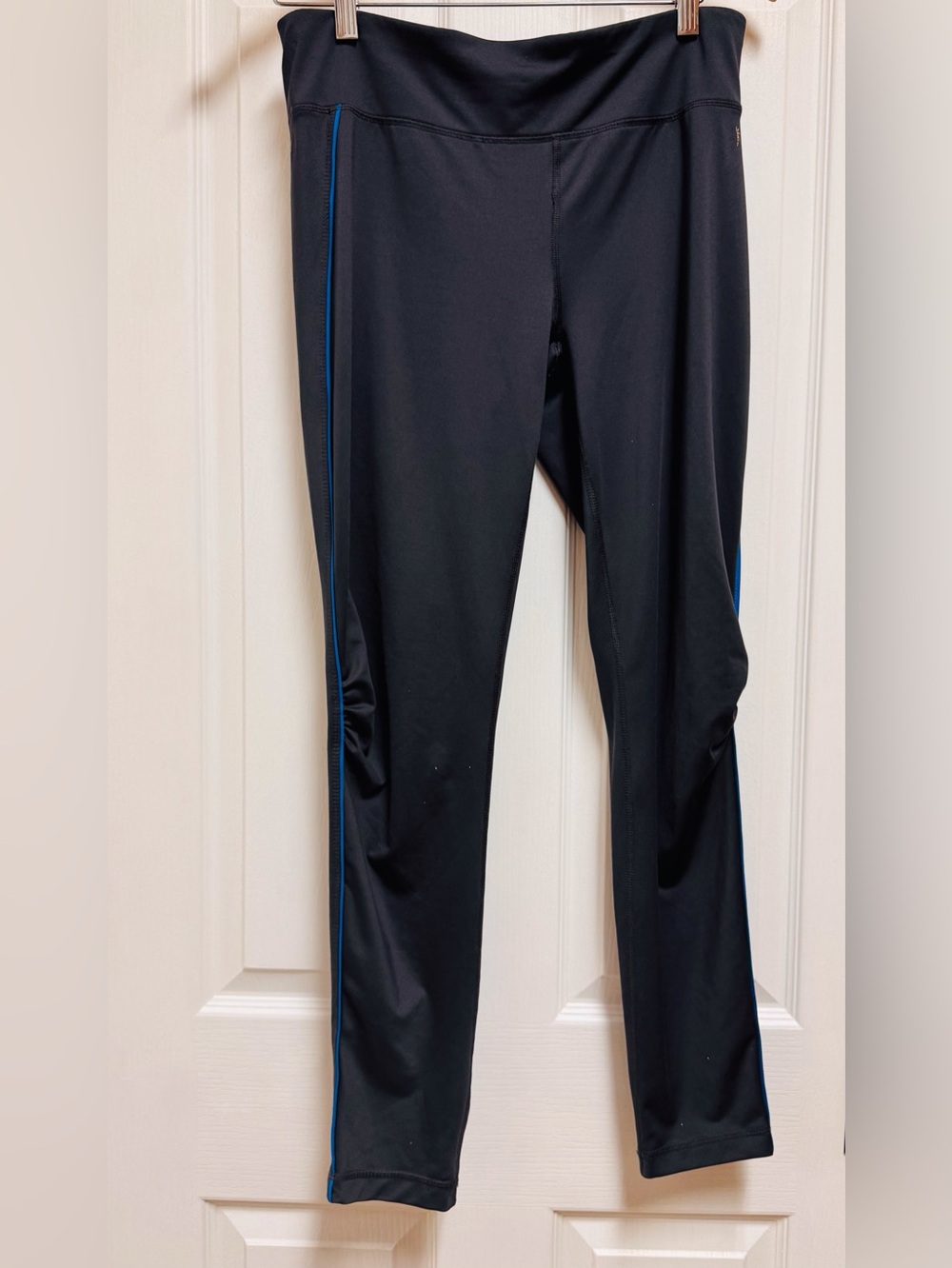Danskin Black Track Pants with Blue Piping
